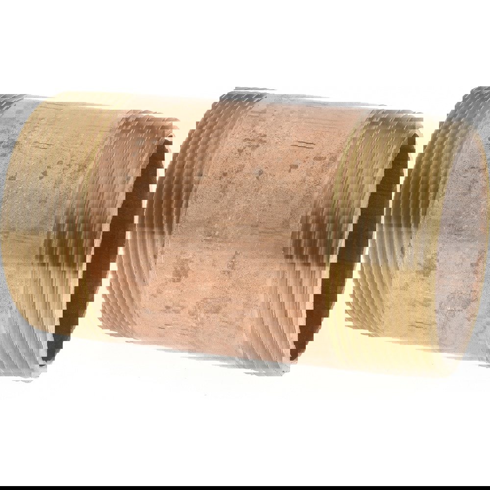 Brass Pipe Nipple: Threaded on Both Ends, 4