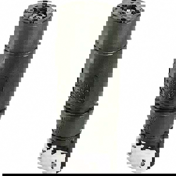 Locking Inlet: Connector, Industrial, Non-NEMA, Black & White