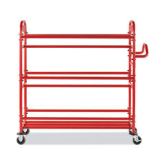 Tote Picking Cart: Angled Shelves, 450 lb Capacity, Red