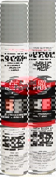 Enamel Spray Paint: Light Gray, Gloss, 12 oz