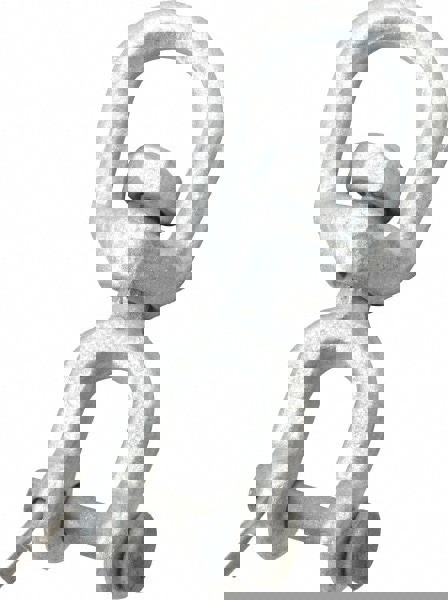 850 Lbs. Load Limit, 3-5/32 Inches Long x 1/4 Inch Diameter Jaw Eye Swivel