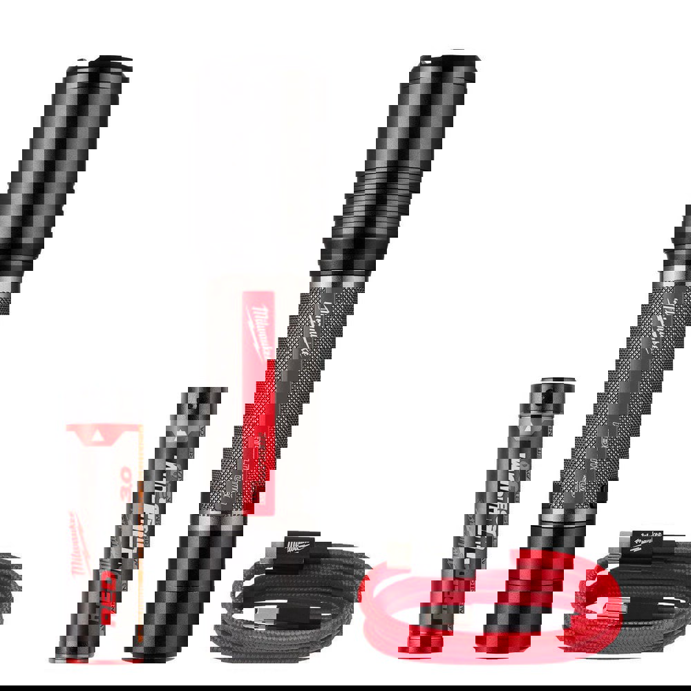 Handheld Flashlight: LED, 2000 Lumens, Rechargeable Battery (Included)