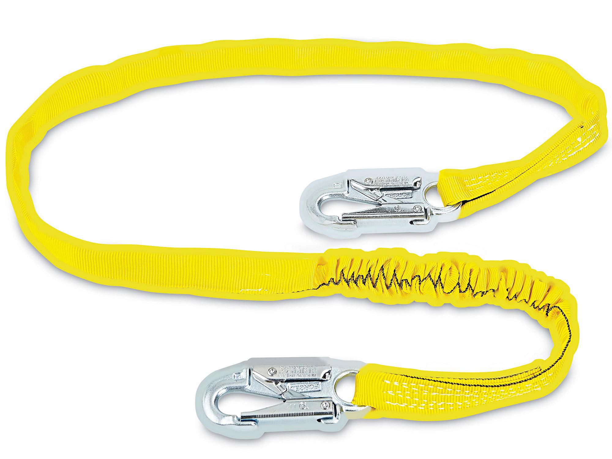 6' Long, 310 Lb Capacity, 1 Leg Locking Snap Hook Harness Shock Absorbing Lanyard