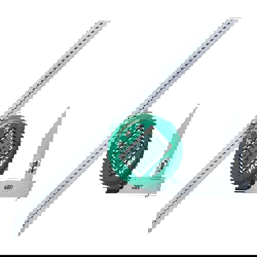 Digital & Dial Protractors; Style: Protractor ; Measuring Range (Degrees): 360.00 ; Blade Length (Inch): 12 ; Magnetic Base: No ; Resolution (Degrees): 0.0050 ; Resolution (sec.): 10.00