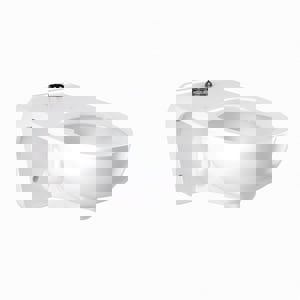 Elongated Wall Mount Toilet in White