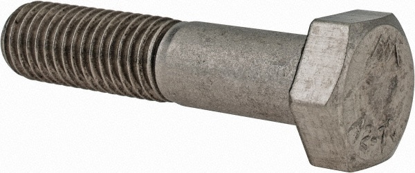 Hex Head Cap Screw: M12x1.75, 55.00 mm Length Under Head, Grade 18-8 & Austenitic Grade A2 Stainless Steel