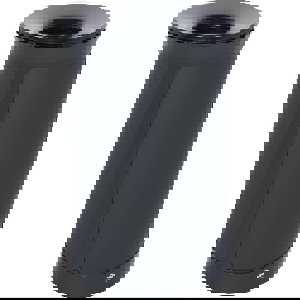 Trash Cans & Recycling Containers; Product Type: Trash Can ; Container Capacity: 23 gal ; Container Shape: Round ; Container Material: Metal ; Color: Metallic Jet Black ; Material: Metal