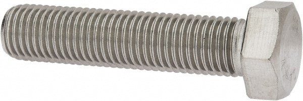 Hex Head Cap Screw: M16x2, 70.00 mm Length Under Head, Grade 18-8 & Austenitic Grade A2 Stainless Steel, Bright/Uncoated Finish