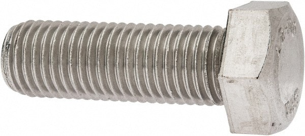 Hex Head Cap Screw: M20x2.5, 60.00 mm Length Under Head, Grade 18-8 & Austenitic Grade A2 Stainless Steel, Bright/Uncoated Finish