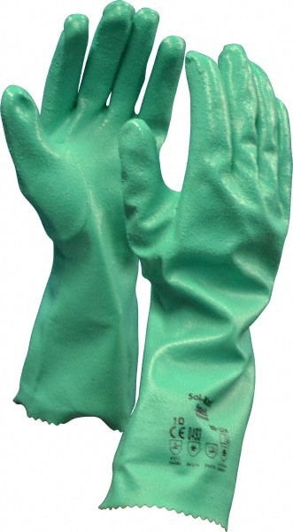 Series 39-124 Chemical Resistant Gloves: Size X-Large, 47.00 Thick, Nitrile, Nitrile, Supported,
