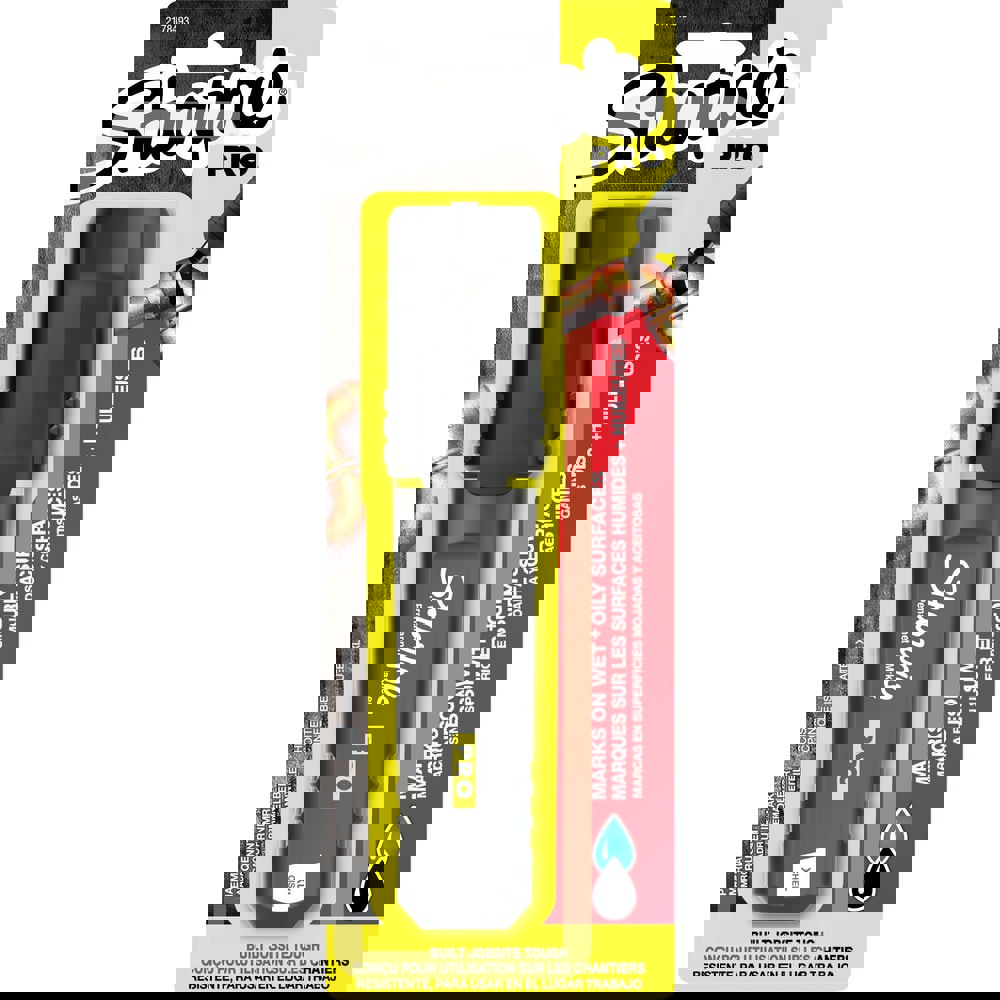 Markers & Paintsticks; Marker Type: Permanent Marker ; Tip Shape: Chisel ; Color Family: Jet Black ; Ink Type: Oil Base ; Number Of Pieces: 1 ; UNSPSC Code: 27112300