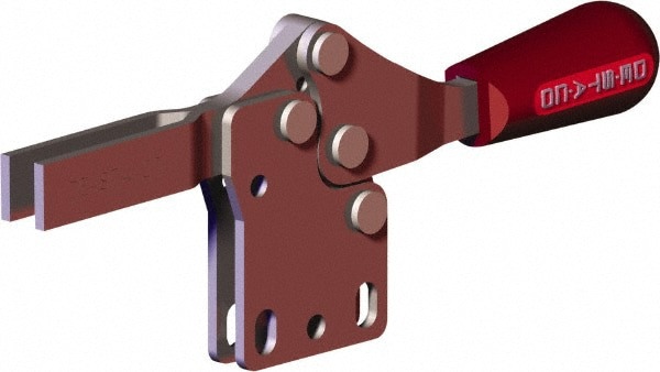 Manual Hold-Down Toggle Clamp: Horizontal, 202.33 lb Capacity, U-Bar, Straight Base