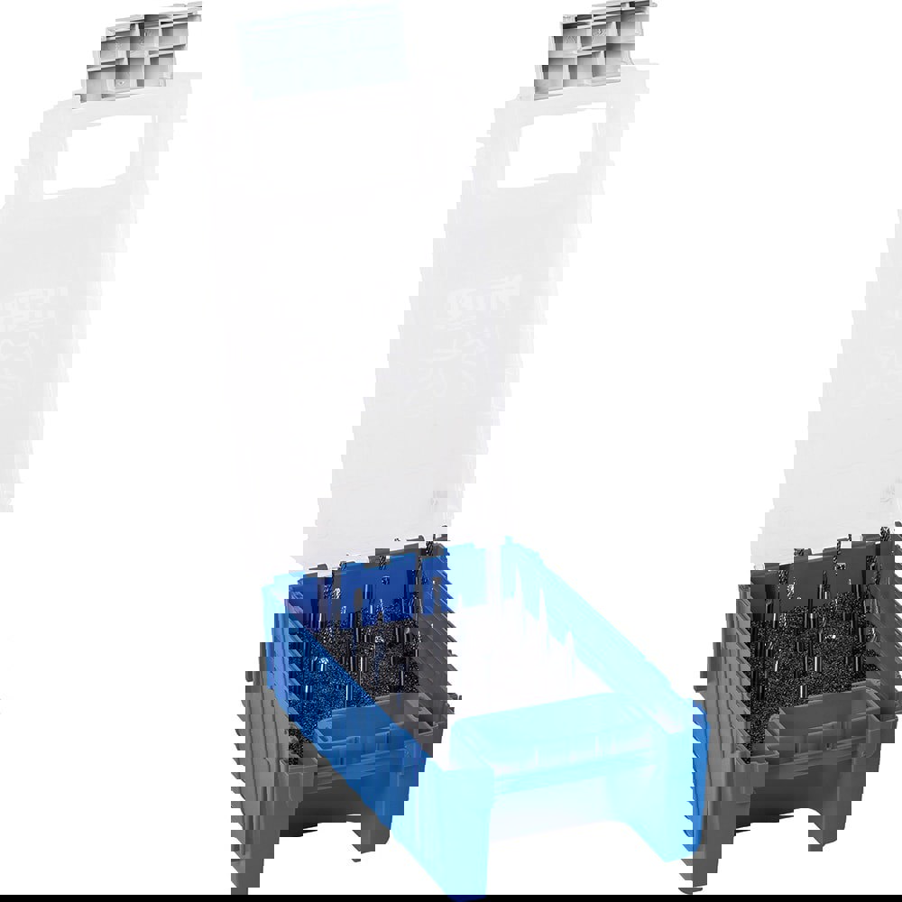 12 Pc Double Cut Burr Set with Cylinder, Cylinder w/Rad End, Ball, Oval, Tree, Tree w/Pointed End, Flame, Cone, Taper