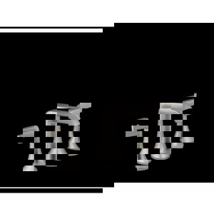 Two Handle Widespread Bathroom Sink Faucet in Vibrant Brushed Nickel