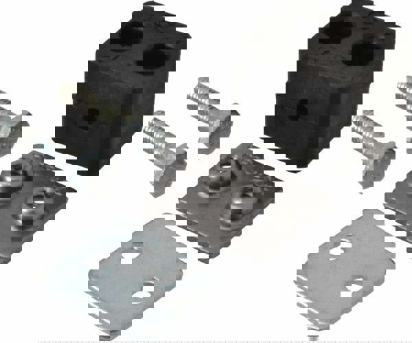 Polypropylene Standard Duty Vibration Control Clamp for 1/4