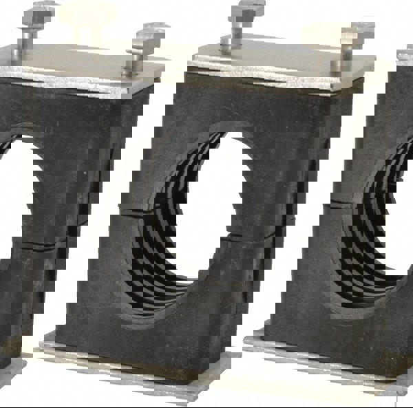 Polypropylene Standard Duty Stainless Vibration Control Clamp for 1-1/2