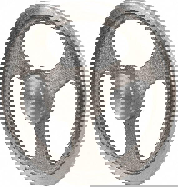 Spoked Offset Handwheel: Aluminum, Plain Finish