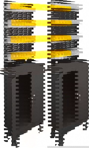 Mobile Utility Cart: Steel, Gray