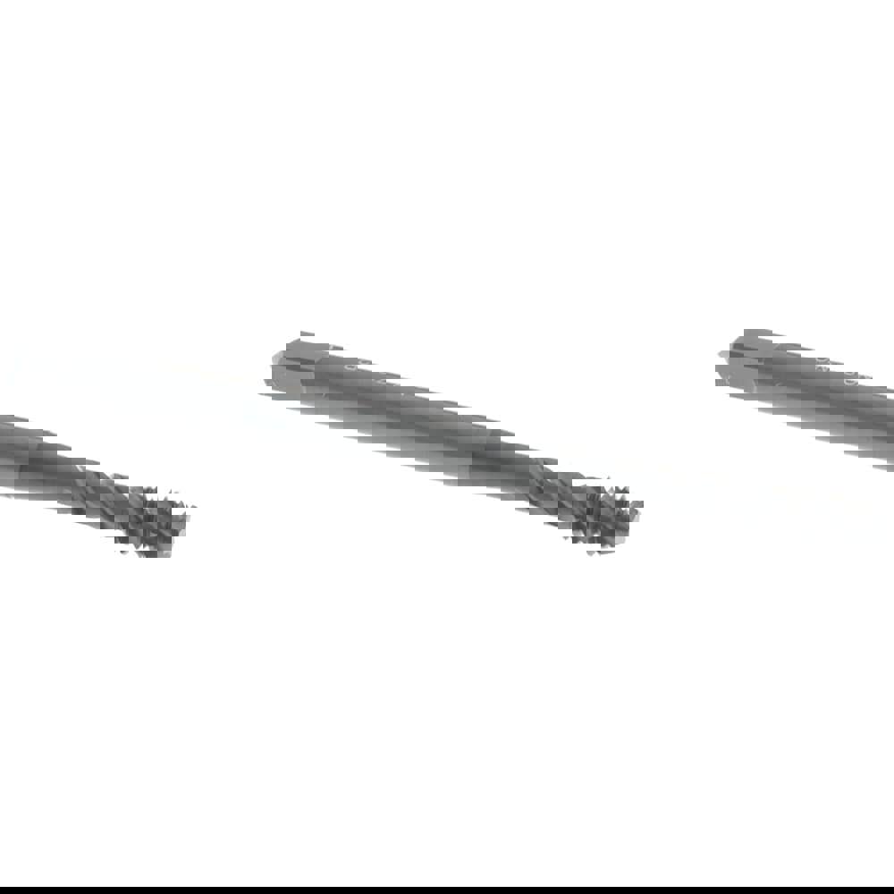 Spiral Flute Tap: #8-32, UNC, 3 Flute, Modified Bottoming Chamfer, 2B Class of Fit, Vanadium High-Speed Steel, Oxide Finish