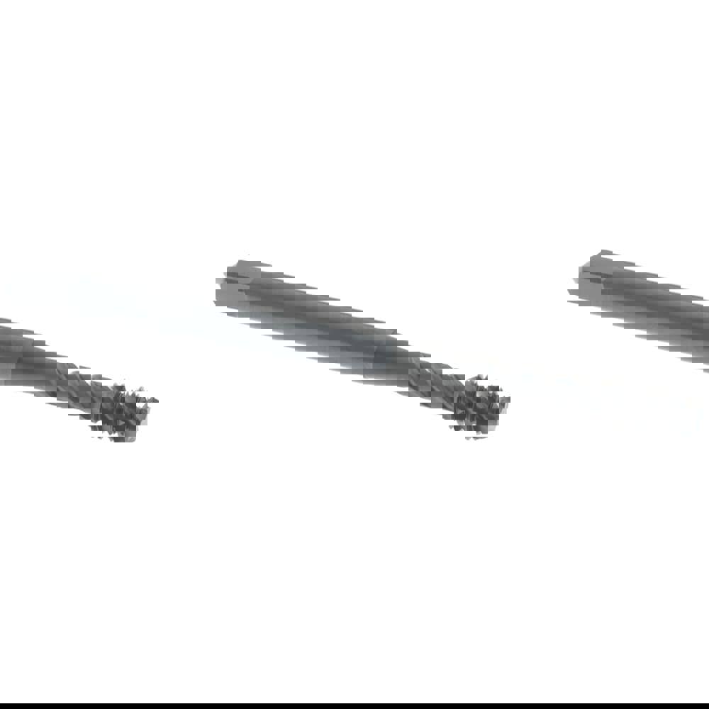 Spiral Flute Tap: #10-32, UNF, 3 Flute, Modified Bottoming Chamfer, 2B Class of Fit, Vanadium High-Speed Steel, Oxide Finish