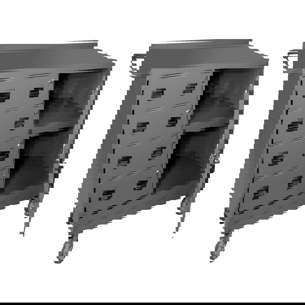 Mobile Utility Cart: Steel, Gray