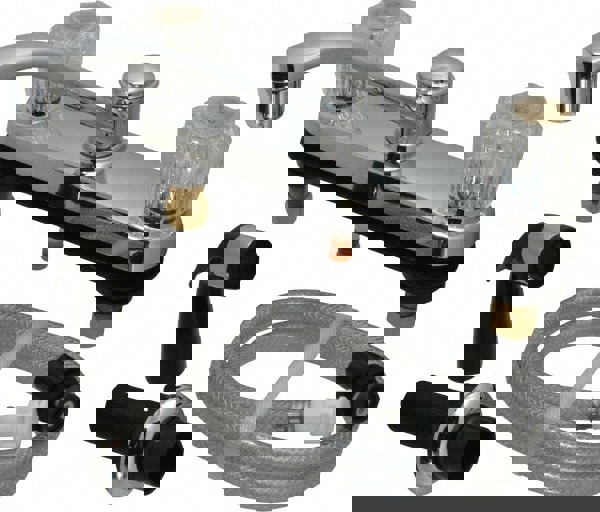 Deck Plate Mount, Kitchen Faucet with Spray