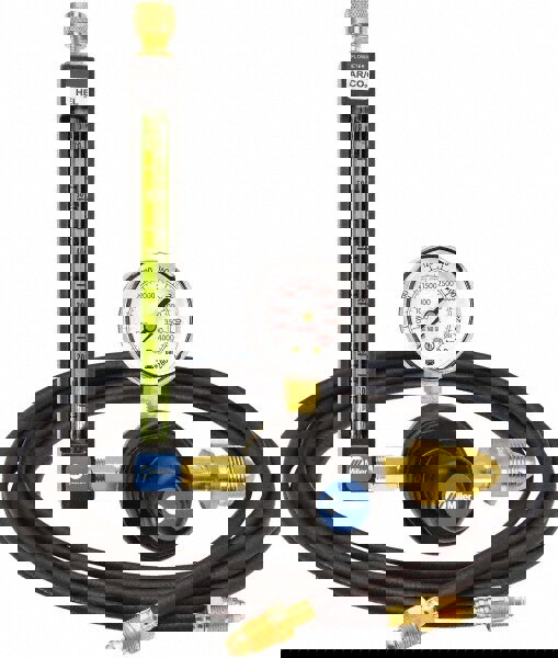 Welding Regulators; Gas Type: Argon; Carbon Dioxide; Helium ; Maximum Inlet Pressure (psi): 3000 ; CGA Inlet Connection: 580 ; Body Material: Aluminum ; Stage: Single ; Inlet Connection Type: 580