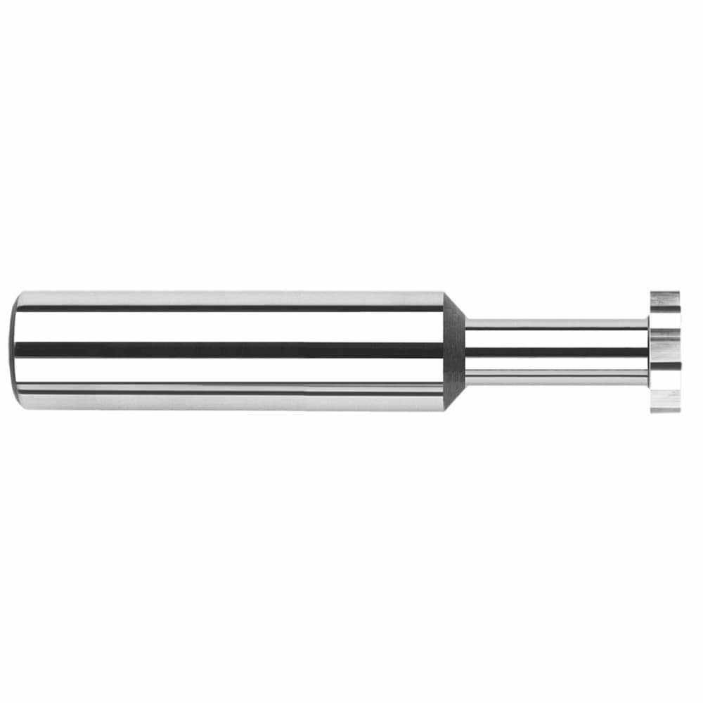 Woodruff/Keyseat Cutters; Connection Type: Shank ; Cutter Material: Solid Carbide ; Cutter Diameter (Decimal Inch): 0.2500 ; Tooth Configuration: Straight ; Cutting Width (Decimal Inch): 0.0800 ; Weldon Flat: No