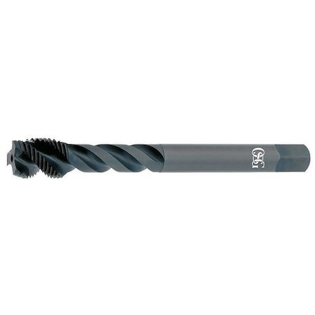 Spiral Flute Tap: #1-12 UNF, 4 Flutes, Modified Bottoming, 2B Class of Fit, Vanadium High Speed Steel, Oxide Coated