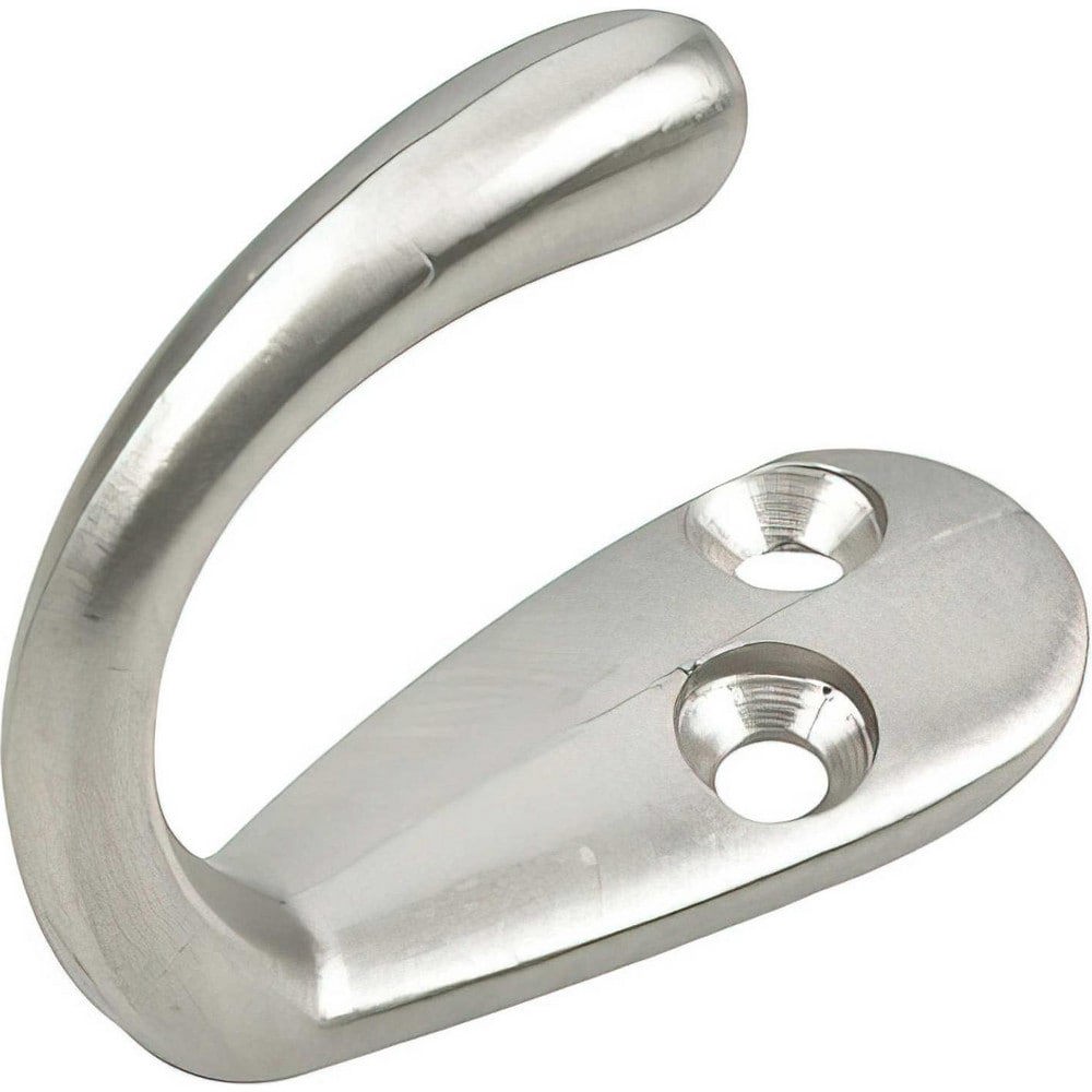 All-Purpose & Utility Hooks; Mount Type: Screw ; Material: Metal ; Maximum Load Capacity: 11.00 ; Projection (Decimal Inch): 1.4600 ; Finish: Brushed Nickel ; Overall Length (Inch): 1-3/4