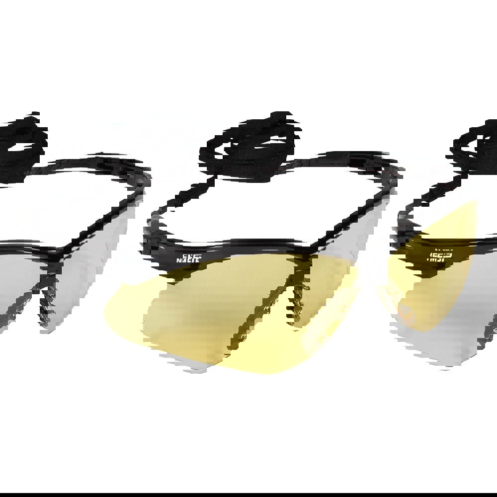 Safety Glass: KleenVision Anti-Fog & Scratch-Resistant, Amber Lenses, Full-Framed, UV Protection