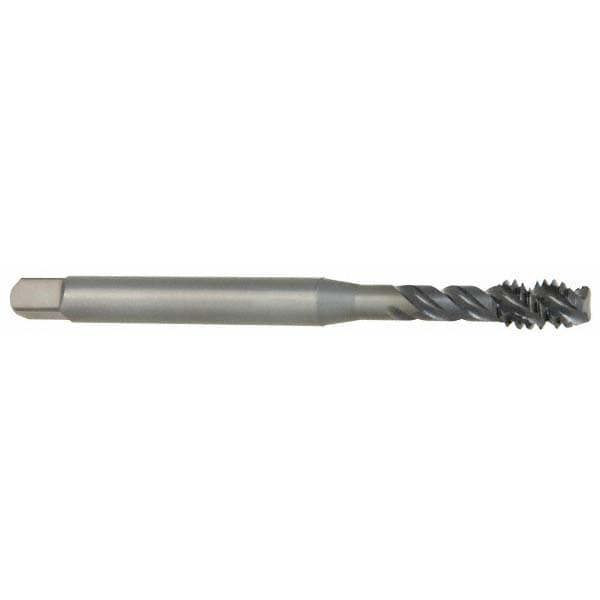 Spiral Flute Tap: 1-1/2-8 UNS, 4 Flutes, Modified Bottoming, 2B Class of Fit, Vanadium High Speed Steel, Oxide Coated