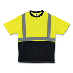 Work Shirt: High-Visibility, Large, Polyester, High-Visibility Lime, 1 Pocket