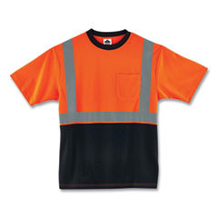 Work Shirt: High-Visibility, 2X-Large, Polyester, High-Visibility Orange, 1 Pocket