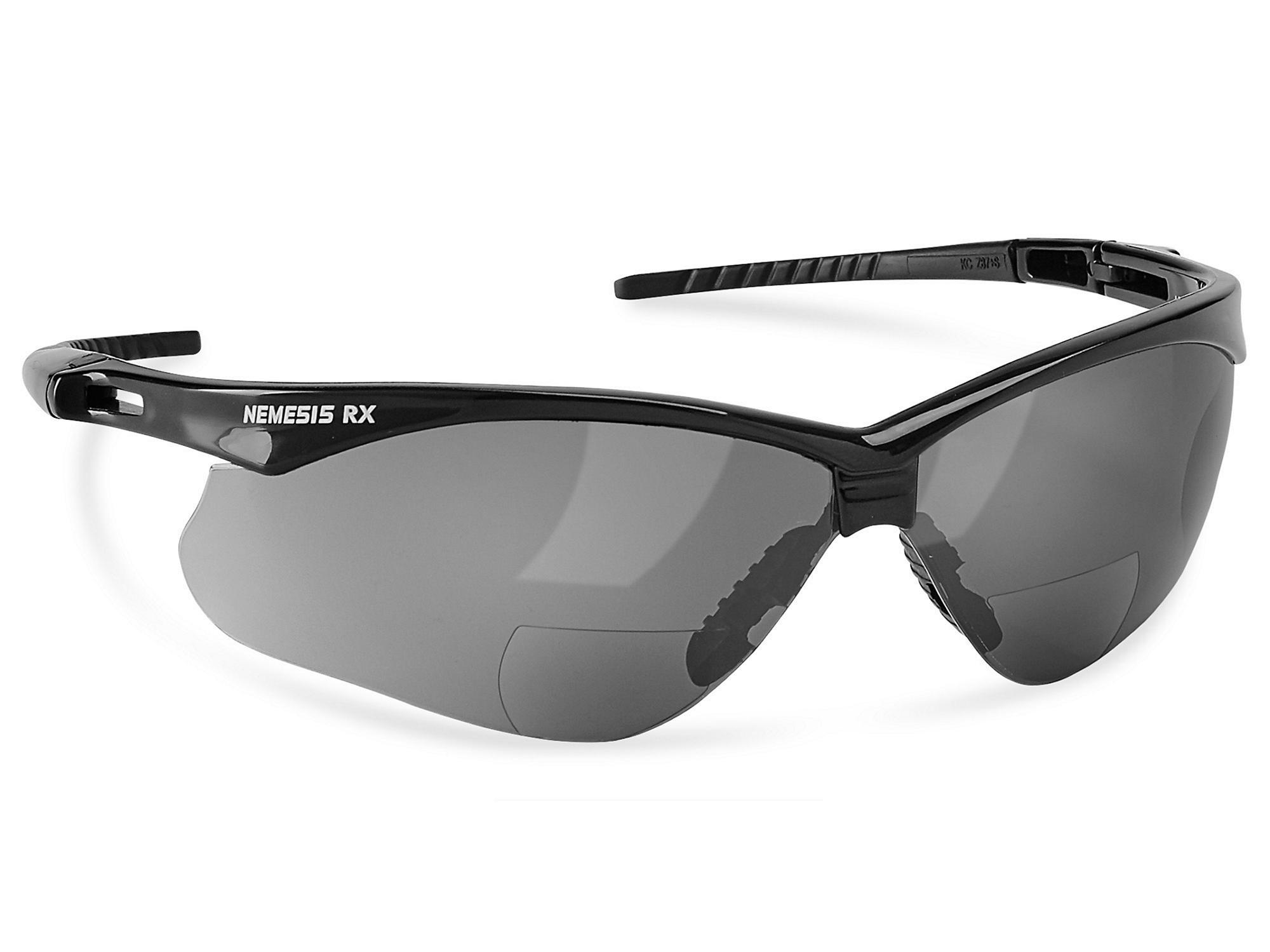 Magnifying Safety Glasses: +2, Gray Lenses, Scratch Resistant, ANSI Z87.1-2010