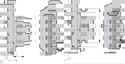 Modular Lathe Adapter/Mount: Left Hand Cut, KM63UT Modular Connection