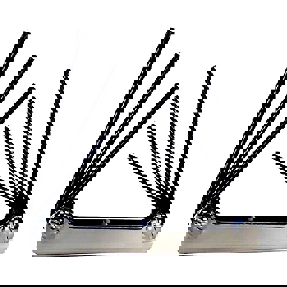 Torx Key Set: 7 Pc, Fold-Up Handle, T10 to T40