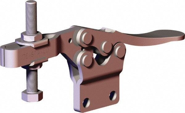 Manual Hold-Down Toggle Clamp: Horizontal, 620.47 lb Capacity, U-Bar, Straight Base