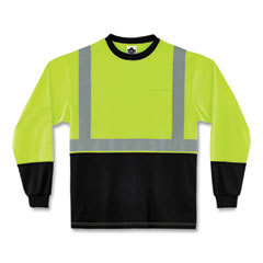 Work Shirt: High-Visibility, Large, Polyester, High-Visibility Lime, 1 Pocket