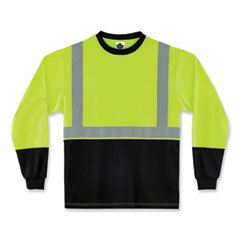 Work Shirt: High-Visibility, 2X-Large, Polyester, Lime, 1 Pocket