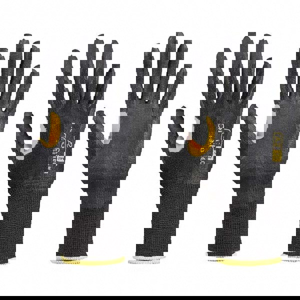 Cut, Puncture & Abrasive-Resistant Gloves: Size M, ANSI Cut A2, ANSI Puncture 1, Nitrile, HPPE