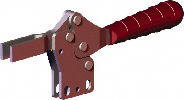 Manual Hold-Down Toggle Clamp: Horizontal, 499.08 lb Capacity, U-Bar, Straight Base