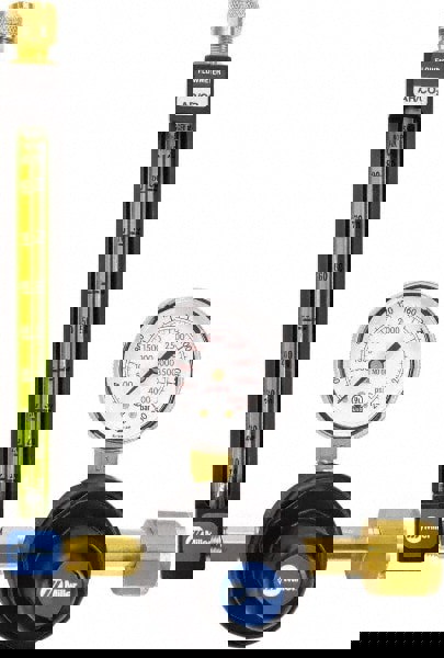 Welding Regulators; Gas Type: Carbon Dioxide ; Maximum Inlet Pressure (psi): 3000 ; Maximum Outlet Pressure: 80 psi ; CGA Inlet Connection: 320 ; Body Material: Aluminum ; Stage: Single