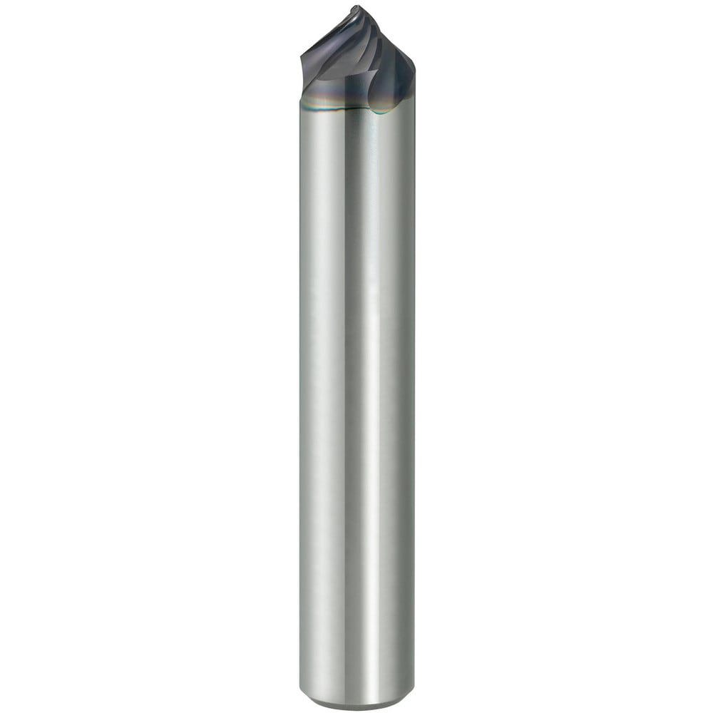 Corner Chamfer End Mill: 8.00 mm Dia, 3.80 mm LOC, 3 Flute, Solid Carbide