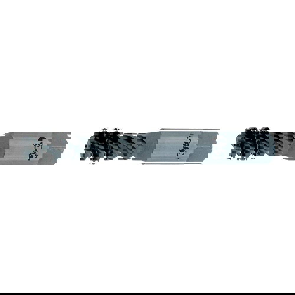 Spiral Flute Tap: M14x1.5, Metric Fine, 3 Flute, Modified Bottoming Chamfer, 6H Class of Fit, Vanadium High-Speed Steel, Oxide Finish