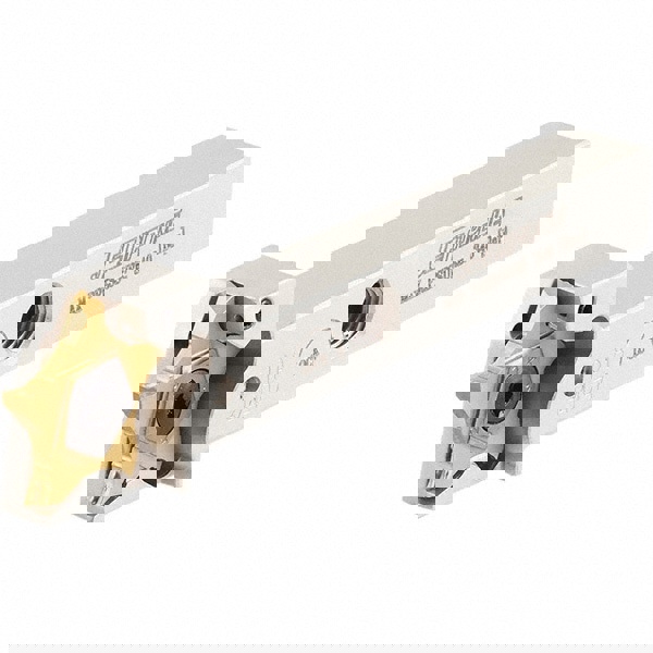 Indexable Grooving-Cutoff Toolholder: PCHR1624JHP, 0.5 to 3.2 mm Groove Width, 6.5 mm Max Depth of Cut, Right Hand