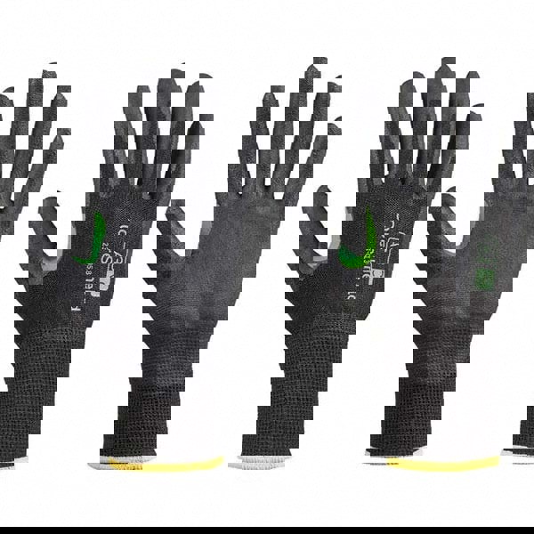 Cut, Puncture & Abrasive-Resistant Gloves: Size L, ANSI Cut A3, ANSI Puncture 1, Nitrile, HPPE