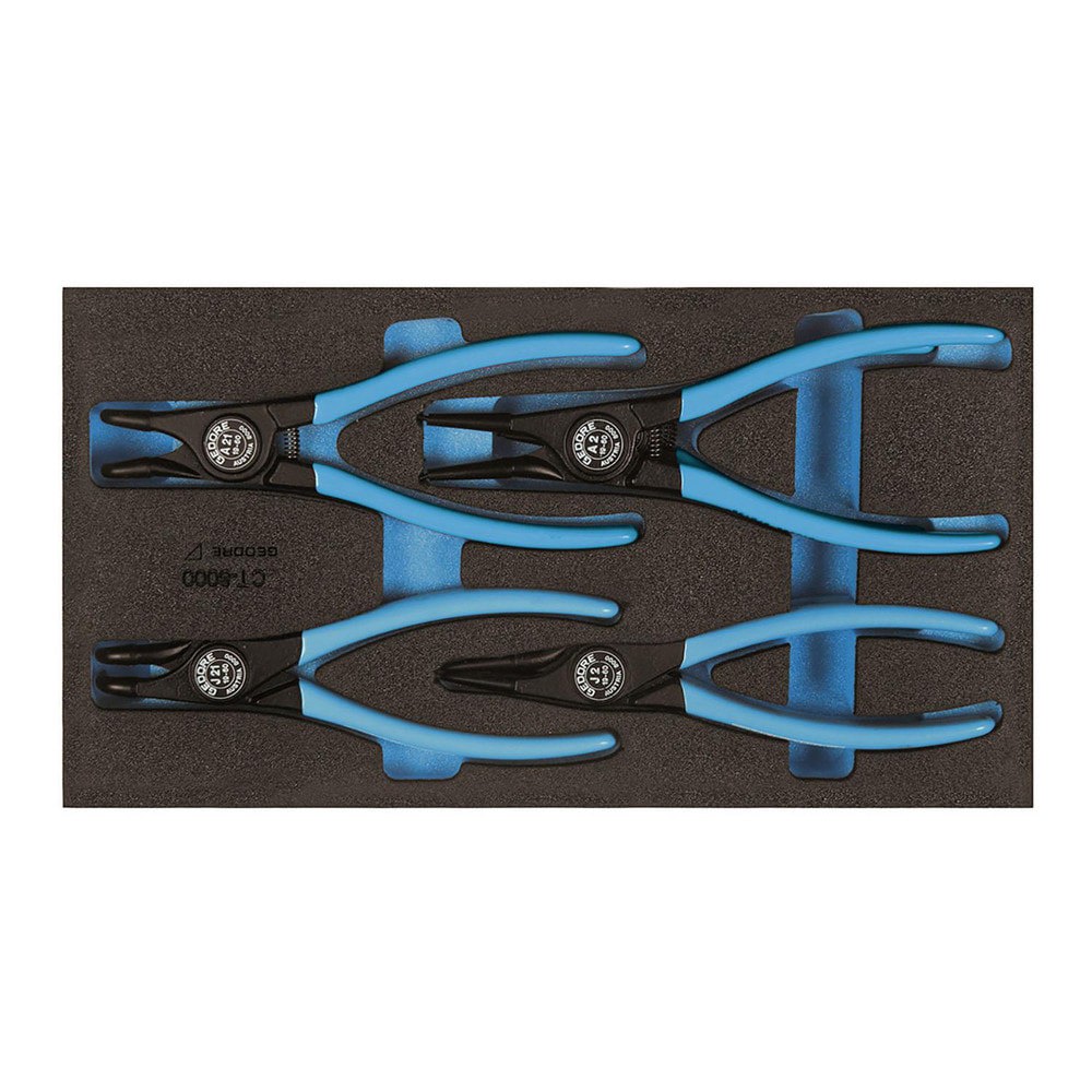 Retaining Ring Pliers Sets; Set Type: External Ring Pliers ; Minimum Ring Bore Diameter: 10mm ; Maximum Ring Bore Diameter: 60mm ; Minimum Shaft Diameter: 12mm ; Maximum Shaft Diameter: 60mm ; Container Type: Foam Inserts