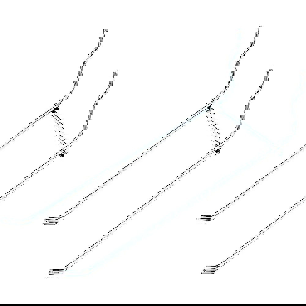 Pegboard Hooks; Hook Type: Double Hook ; Mount Type: Pegboard ; Material: Metal ; Projection: 6in ; Finish: Zinc-Plated ; For Peg Hole Diameter: 0.25in