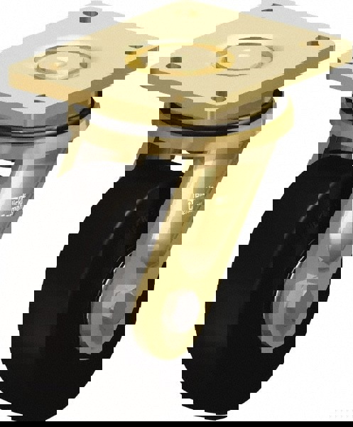 Swivel Top Plate Caster: Solid Rubber, 5